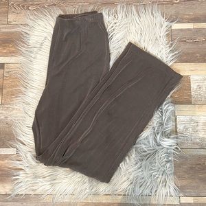 Chico’s Travelers Wide Leg Pull On Pants Size 1 US M Slinky Knit Taupe/Brown